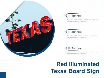 Red illuminated texas board sign
