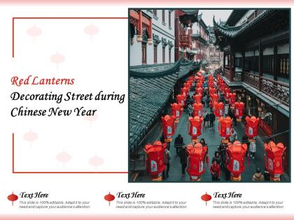 Red lanterns decorating street during chinese new year