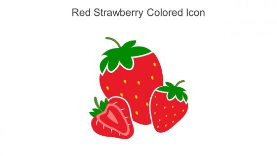 Red Strawberry Colored Icon In Powerpoint Pptx Png And Editable Eps Format