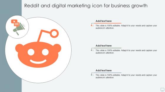 Reddit And Digital Marketing Icon For Business Growth