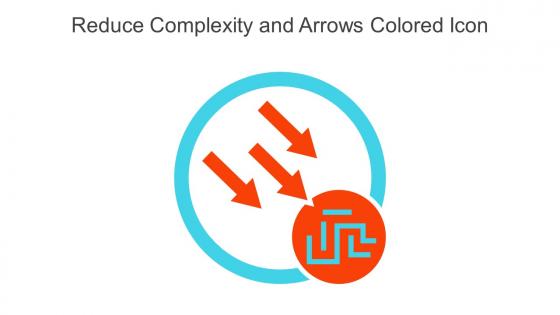 Reduce Complexity And Arrows Colored Icon In Powerpoint Pptx Png And Editable Eps Format