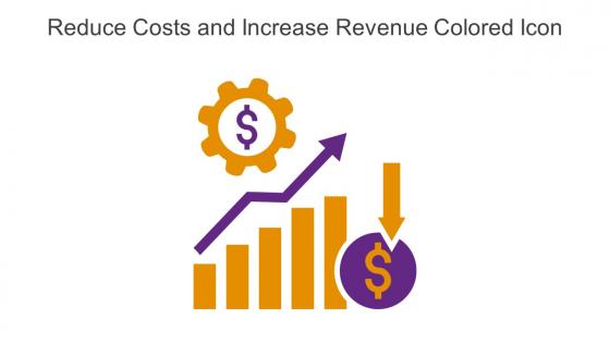 Reduce Costs And Increase Revenue Colored Icon In Powerpoint Pptx Png And Editable Eps Format
