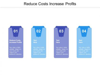 Reduce costs increase profits ppt powerpoint presentation file templates cpb