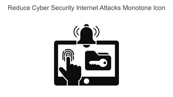 Reduce Cyber Security Internet Attacks Monotone Icon In Powerpoint Pptx Png And Editable Eps Format