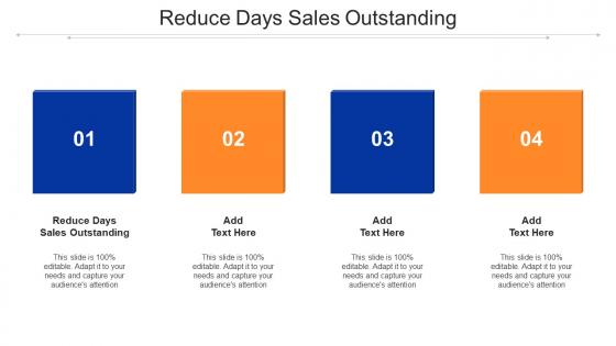 Reduce Days Sales Outstanding Ppt Powerpoint Presentation Portfolio Designs Cpb