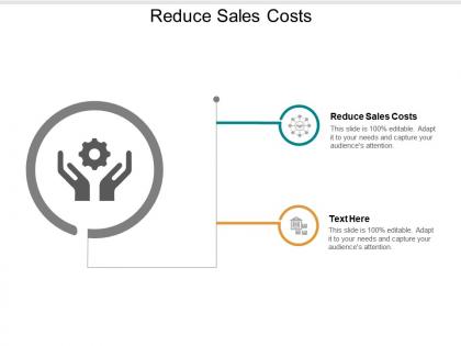 Reduce sales costs ppt powerpoint presentation icon example introduction cpb
