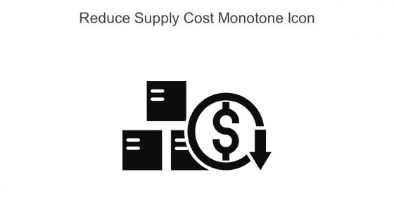 Reduce Supply Cost Monotone Icon In Powerpoint Pptx Png And Editable Eps Format
