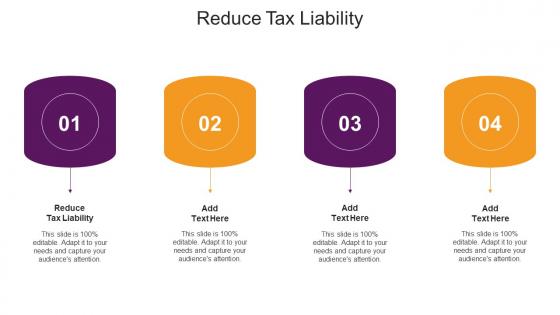 Reduce Tax Liability Ppt Powerpoint Presentation File Templates Cpb