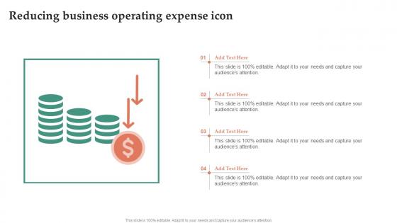 Reducing Business Operating Expense Icon