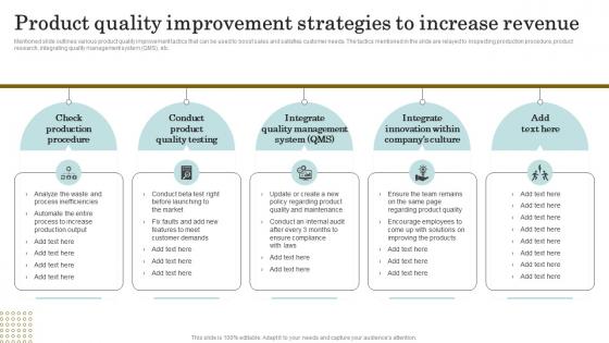 Reducing Client Attrition Rate Product Quality Improvement Strategies To Increase Revenue