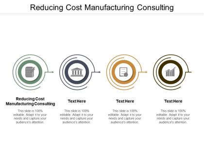 Reducing cost manufacturing consulting ppt powerpoint presentation ideas guidelines cpb