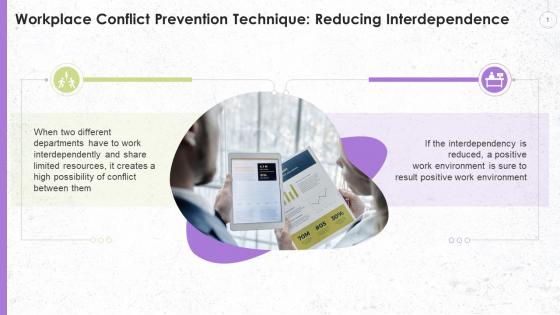 Reducing Interdependence Technique For Conflict Prevention Training Ppt