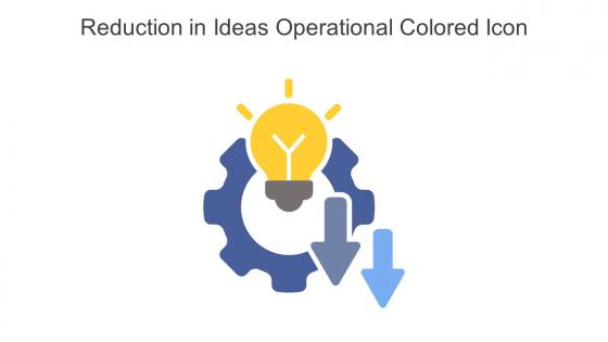 Reduction In Ideas Operational Colored Icon In Powerpoint Pptx Png And Editable Eps Format