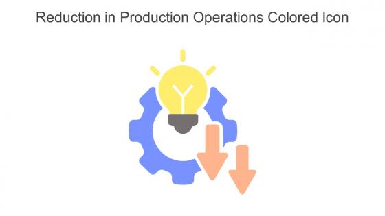 Reduction In Production Operations Colored Icon In Powerpoint Pptx Png And Editable Eps Format