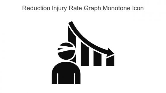 Reduction Injury Rate Graph Monotone Icon In Powerpoint Pptx Png And Editable Eps Format