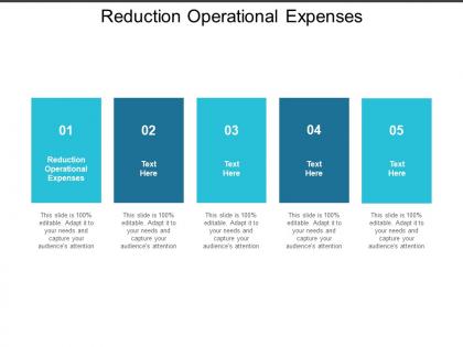 Reduction operational expenses ppt powerpoint presentation show graphic tips cpb