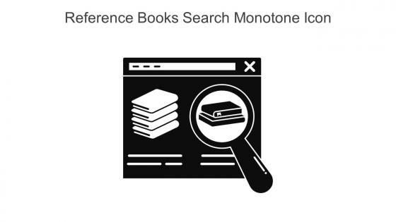 Reference Books Search Monotone Icon In Powerpoint Pptx Png And Editable Eps Format