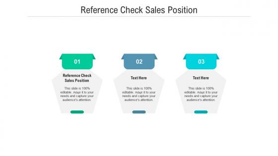Reference check sales position ppt powerpoint presentation file layouts cpb