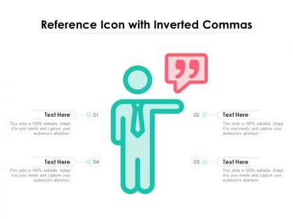 Reference icon with inverted commas