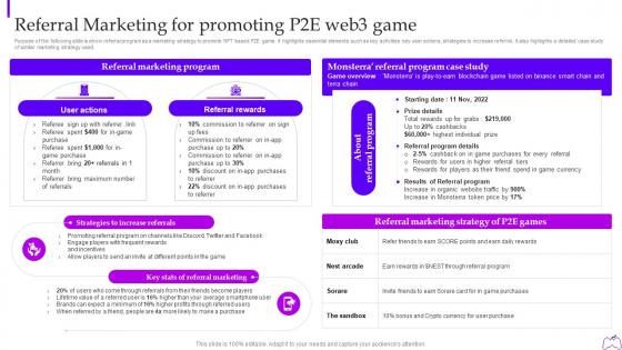 Referral Marketing For Promoting P2e Web3 Game Web 3 0 Blockchain Based P2e Industry Marketing Plan