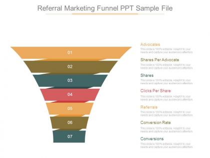 Referral marketing funnel ppt sample file