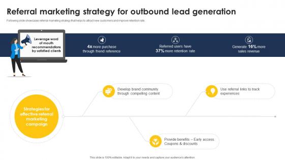 Referral Marketing Strategy For Outbound Lead Generation Improve Sales Pipeline SA SS
