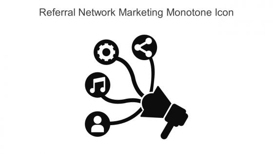 Referral Network Marketing Monotone Icon In Powerpoint Pptx Png And Editable Eps Format