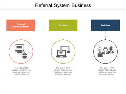 Referral system business ppt powerpoint presentation background designs cpb
