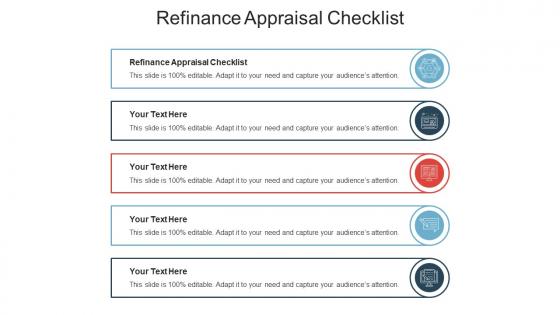 Refinance appraisal checklist ppt powerpoint presentation summary graphic images cpb