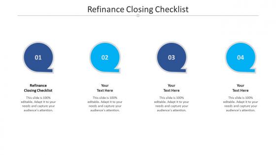 Refinance closing checklist ppt powerpoint presentation layouts background images cpb