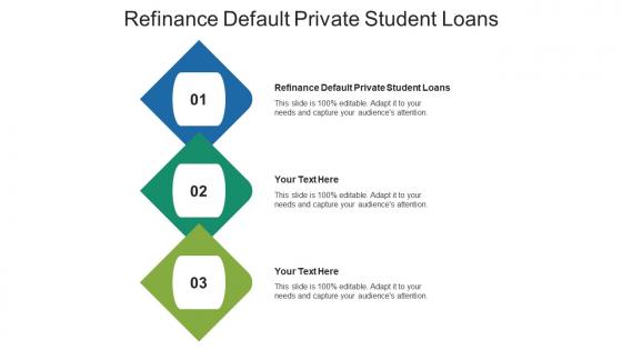 Refinance default private student loans ppt powerpoint presentation infographics example file cpb