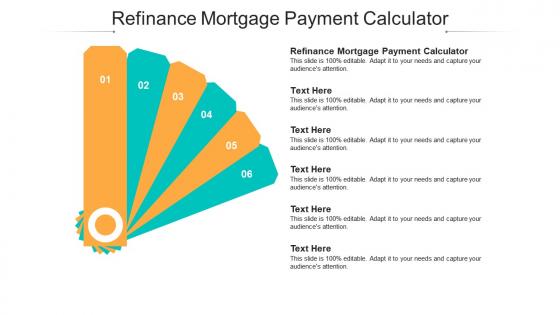 Refinance mortgage payment calculator ppt powerpoint presentation visual aids files cpb