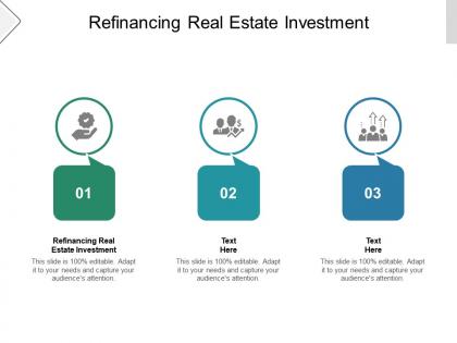Refinancing real estate investment ppt powerpoint presentation outline clipart cpb