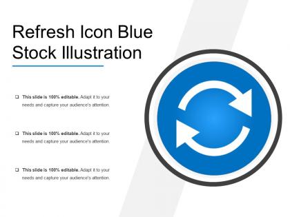 Refresh icon blue stock illustration