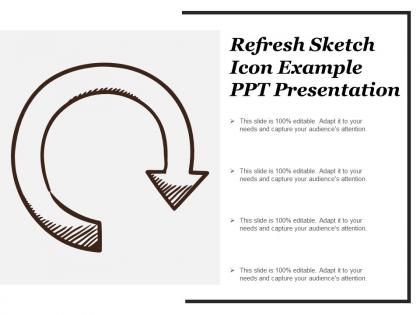 Refresh sketch icon example ppt presentation