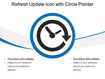 Refresh update icon with circle pointer