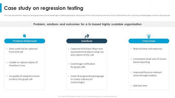 Regression Testing For Software Quality Case Study On Regression Testing