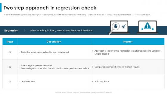 Regression Testing For Software Quality Two Step Approach In Regression Check
