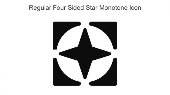 Regular Four Sided Star Monotone Icon In Powerpoint Pptx Png And Editable Eps Format