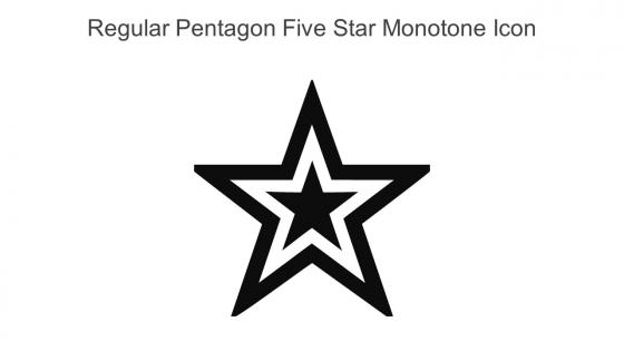 Regular Pentagon Five Star Monotone Icon In Powerpoint Pptx Png And Editable Eps Format