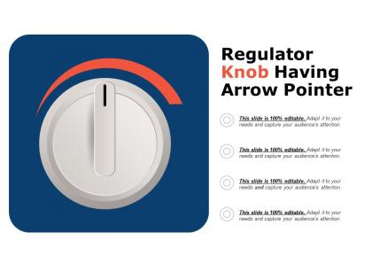 Regulator knob having arrow pointer