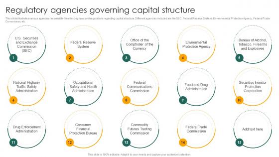 Regulatory Agencies Governing Capital Structure Capital Structure Approaches For Financial Fin SS