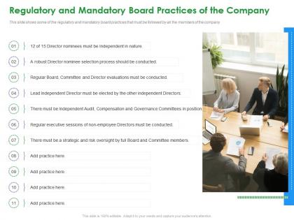 Regulatory and mandatory board stakeholder governance to enhance shareholders value