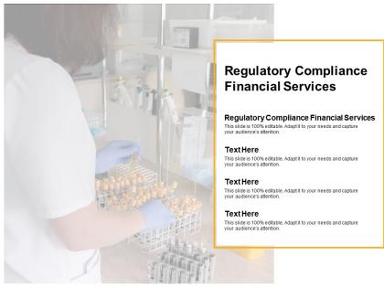 Regulatory compliance financial services ppt powerpoint presentation icon model cpb