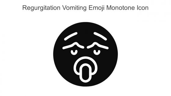 Regurgitation Vomiting Emoji Monotone Icon In Powerpoint Pptx Png And Editable Eps Format