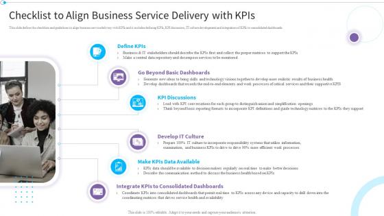 Reimagining It Service Post Pandemic World Checklist To Align Business Service Delivery With Kpis