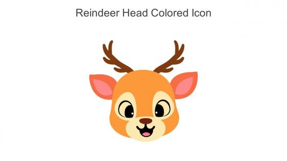 Reindeer Head Colored Icon In Powerpoint Pptx Png And Editable Eps Format