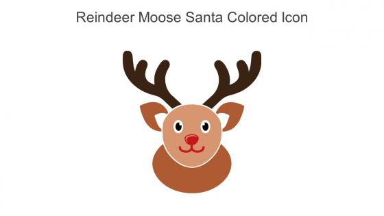 Reindeer Moose Santa Colored Icon In Powerpoint Pptx Png And Editable Eps Format