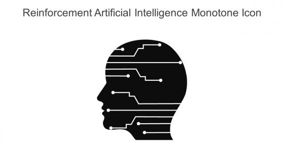 Reinforcement Artificial Intelligence Monotone Icon In Powerpoint Pptx Png And Editable Eps Format