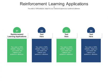 Reinforcement learning applications ppt powerpoint presentation model example topics cpb